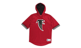 NFL Unbeaten Short Sleeve Mesh Hoodie "Atlanta Falcons - Scarlet" MSHSAJ19029 AFASCAR