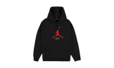 Jordan Essentials Fleece Hoodie "Black / Gym Red / Gym Red" FD7545 013