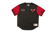 NBA Pure Shooter Mesh Button Front Shirt "Chicago Bulls - Black" MSBFAJ19017 CBUBLCK