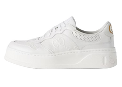 GG Embossed White Leather (Women's)
