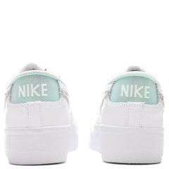 Women's Blazer Low Platform - White/Metallic Silver/Mint Foam