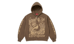 DJ Screw Zip Up Hooded Sweatshirt "SS26 - Dusty Brown" SU27357