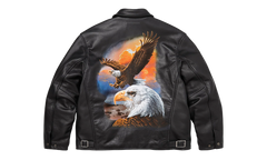 MM6 Maison Margiela Schott® Eagle Leather Jacket "SS26 - Black" SU27202