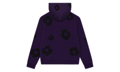 Black Cotton Wreath Hoodie "Purple" DT354