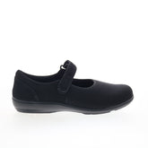 Aetrex Berries Helen Stretch MJ E390W Womens Black Wide Mary Jane Flats Shoes