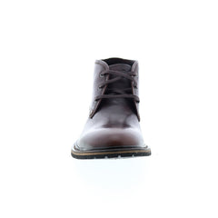 Andrew Marc Woodside AM1022-644 Mens Burgundy Leather Lace Up Chukkas Boots