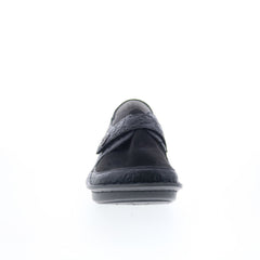 Alegria Brenna BRE-8140 Womens Black Leather Loafer Flats Shoes