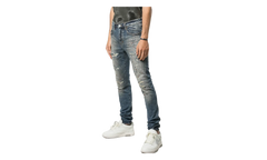 P001 Slim-Fit Jeans "Indigo Paint Repair" P001 IPR